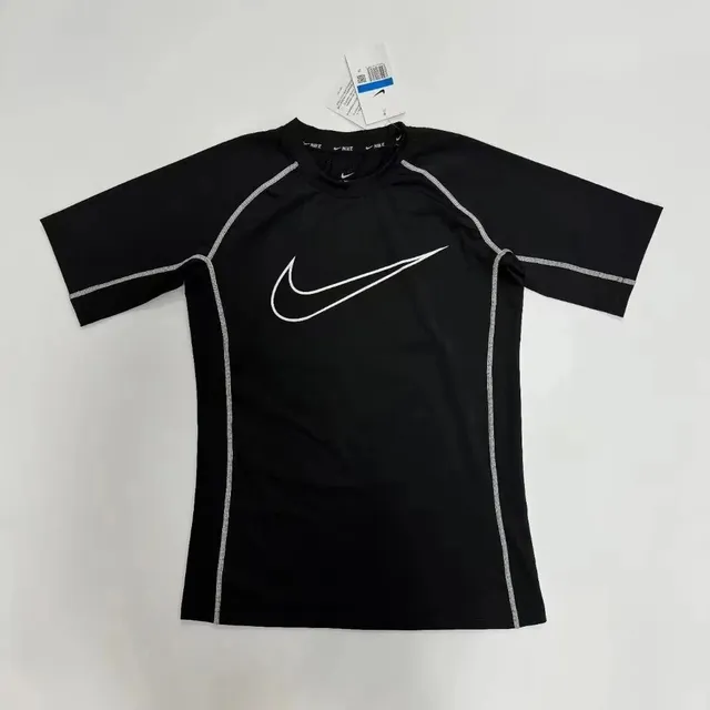 Nike Swoosh Performance Tee Black with White Swoosh
