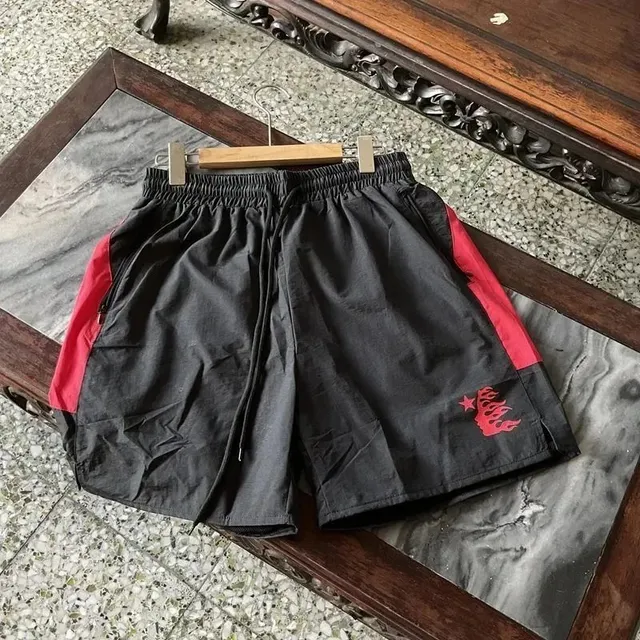 Hellstar Track Shorts Flame Logo