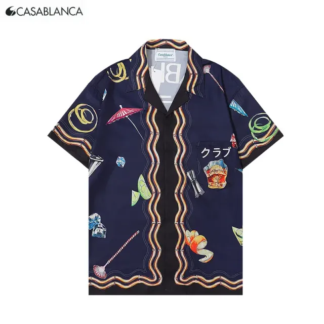 Casablanca Camp Collar Shirt Cocktail Print