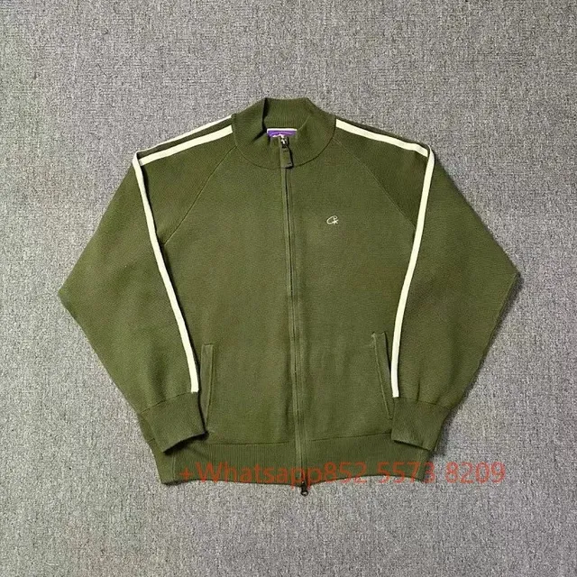 Chrome Hearts Track Jacket Olive with White Stripes