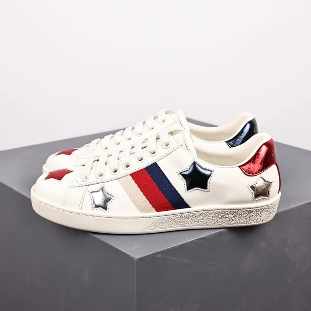 Gucci Ace Low Web Stripe Star