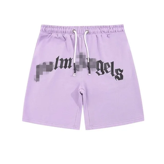 Palm Angels Logo Shorts Gothic Print