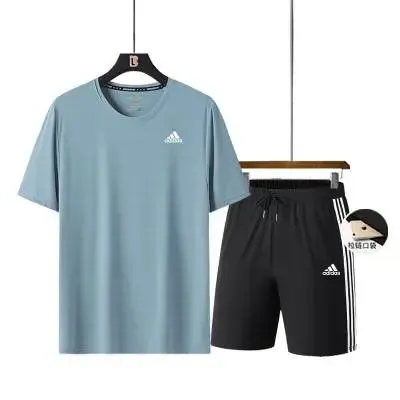Adidas T-Shirt and Shorts Set Sport Performance