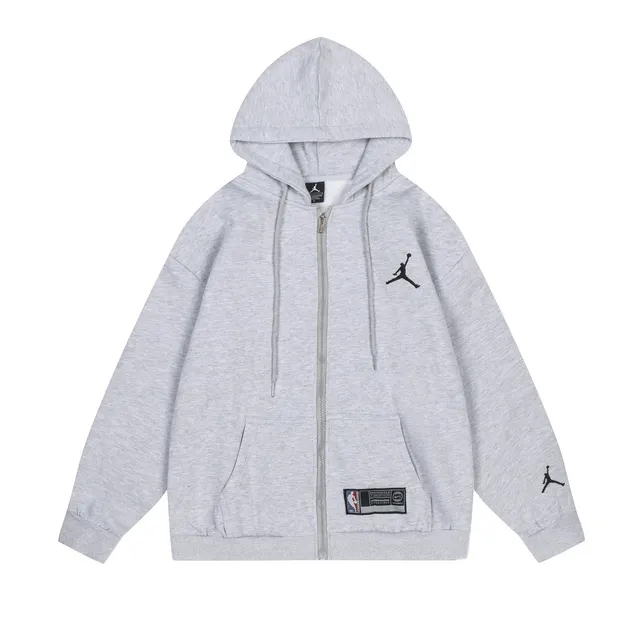Jordan Zip-Up Hoodie Heather Grey
