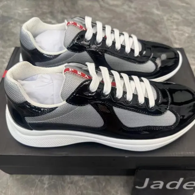 Prada Linea Rossa Sneaker Patent Leather and Mesh