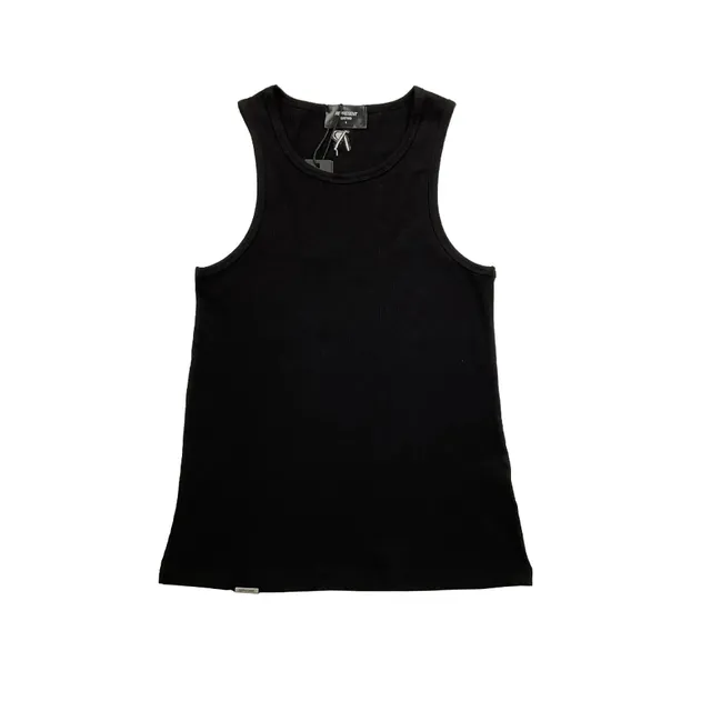 Represent Ribbed Tank Top Solid Black