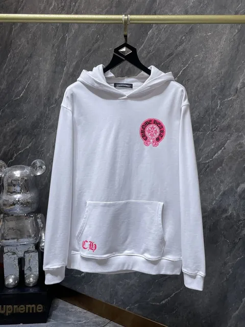 Chrome Hearts Hoodie Pink Logo
