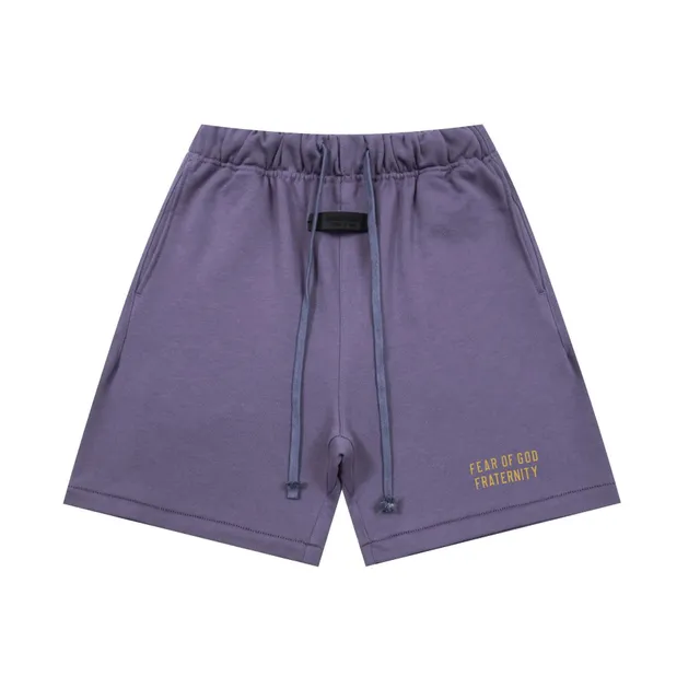 Fear of God Essentials Essentials Shorts Purple with Gold Logo