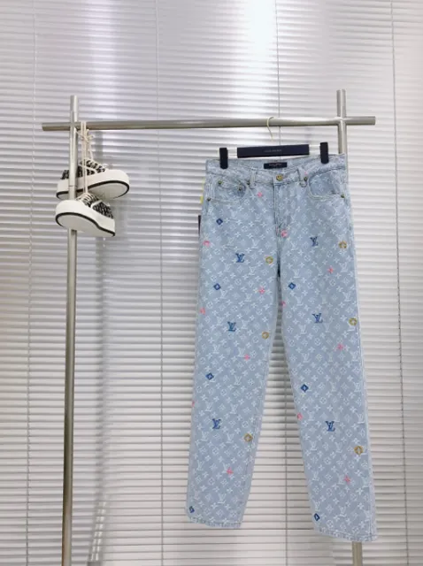 Louis Vuitton Monogram Denim Jeans Multicolor Monogram Print