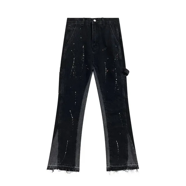 Gallery Dept. Paint-Splatter Denim Trousers Distressed Paint Splatter
