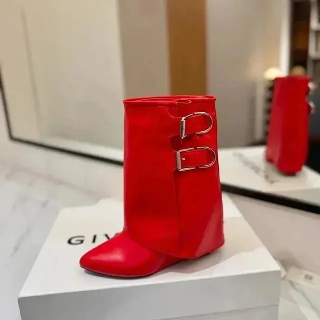 Givenchy Buckle Boot Patent Leather