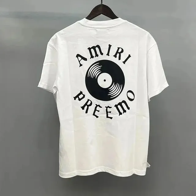 Amiri Graphic T-Shirt Vinyl Record Print
