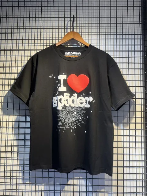 I Love Sp5der Tee Heart Spiderweb Print