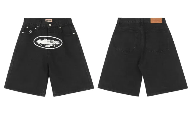 Denim Tears Denim Shorts Island Print