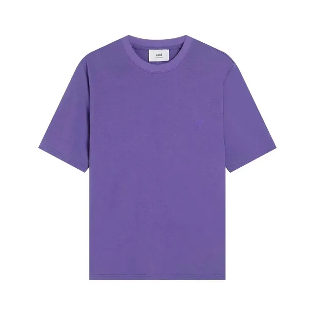 AMI Paris Classic T-Shirt Solid Purple