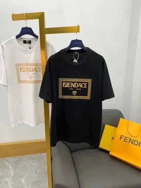 Fendi Graphic T-Shirt Greca Logo Print