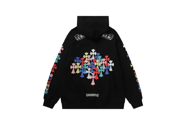 Chrome Hearts Hoodie Multicolor Cross Print