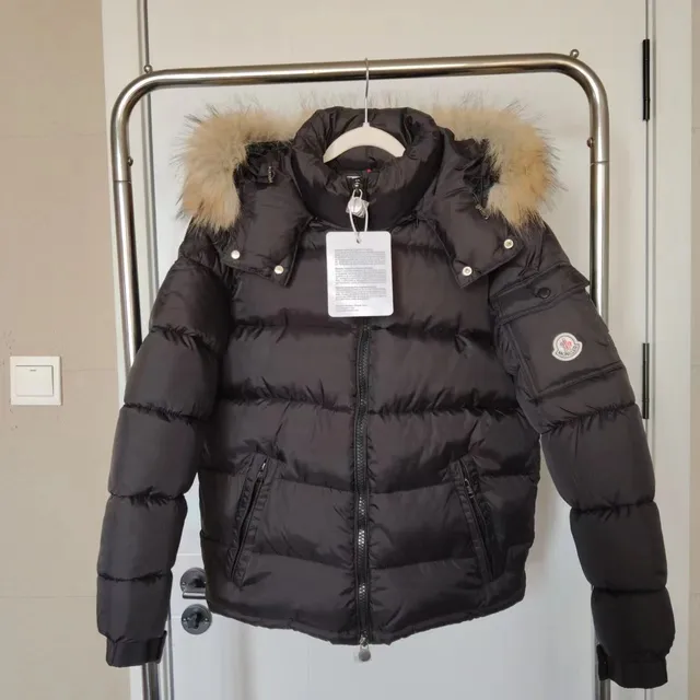 Moncler Maya Black with Fur Trim