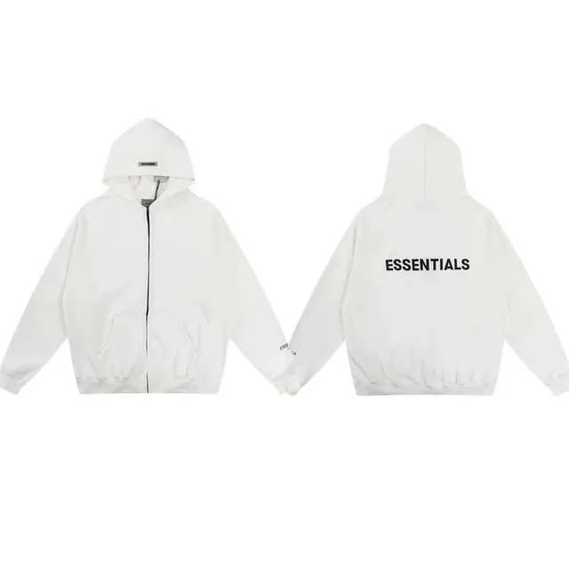 Fear of God Essentials Zip-Up Hoodie Essentials Logo