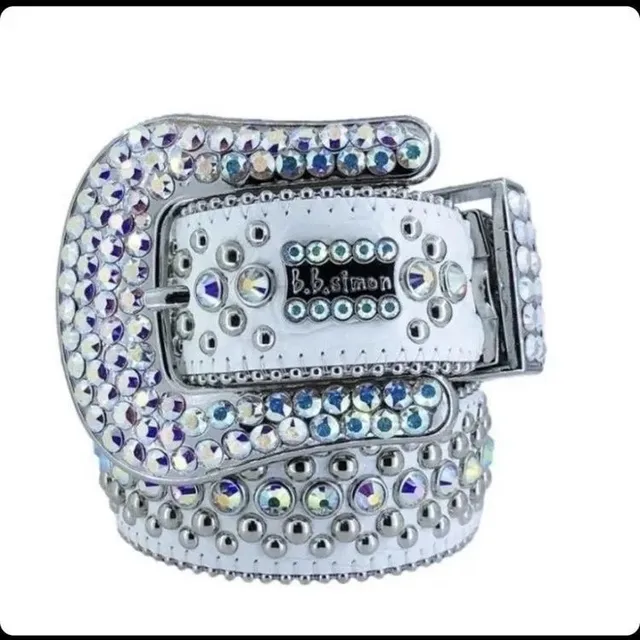 B.B. Simon Belt Buckle Crystal-Embellished
