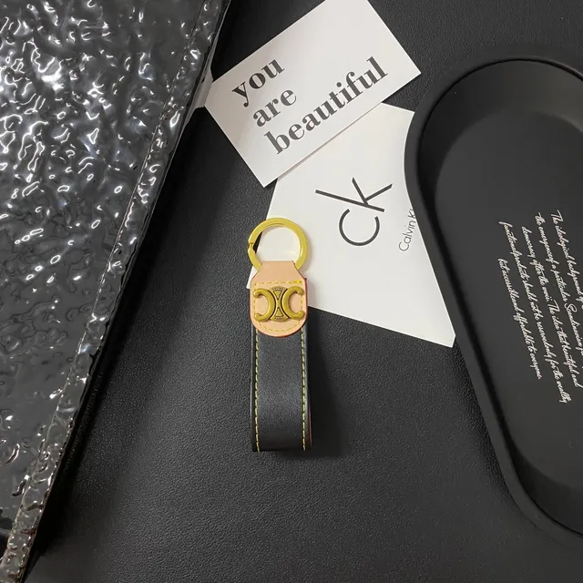 Celine Keychain Triomphe Logo