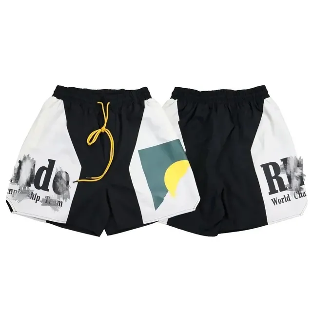 Rhude Championship Team Shorts Block Print