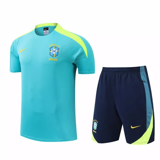 Nike × Brazil National Team Brazil Training Set Cyan and Navy
