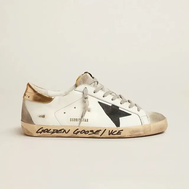 Golden Goose Superstar Distressed Gold Star