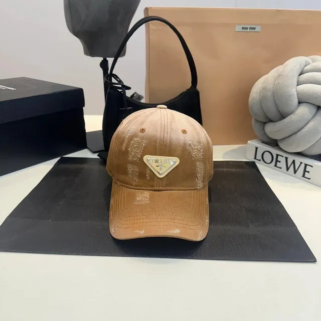 Prada Baseball Cap Distressed Logo