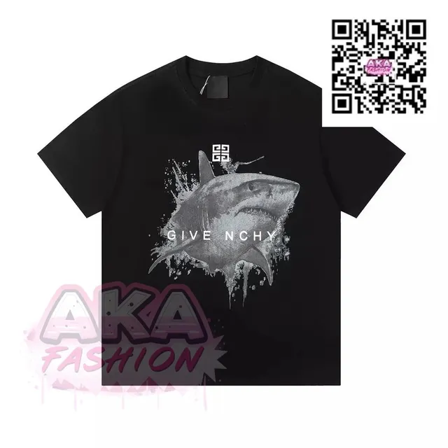 Givenchy Shark Graphic Tee Shark Print