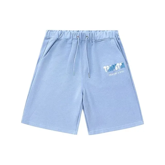 Trapstar Logo Shorts Ice Blue