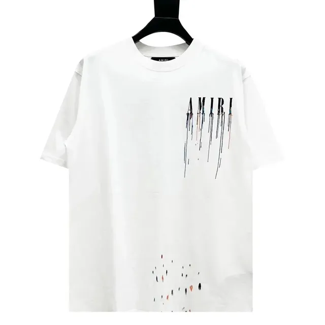 Amiri Graphic Tee Dripping Logo Print