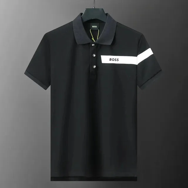 Hugo Boss Polo Shirt White Stripe Logo