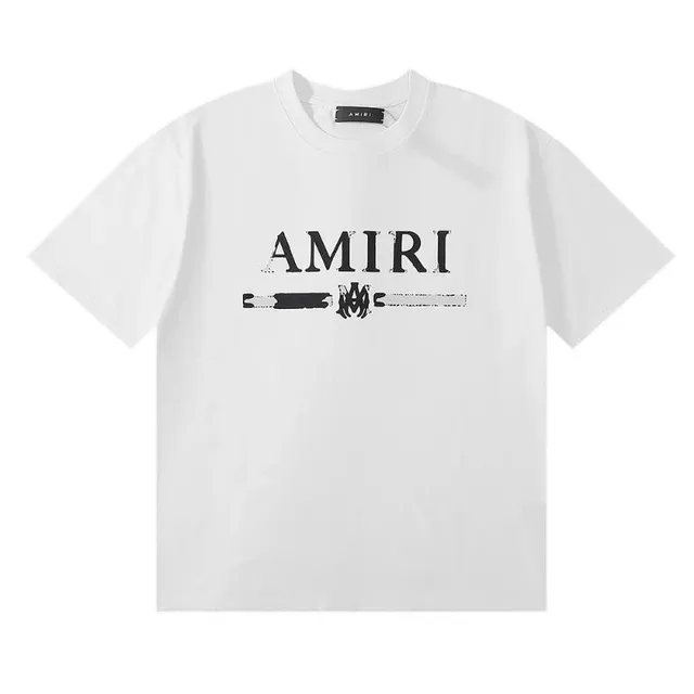 Amiri Graphic Tee Distressed Logo Print
