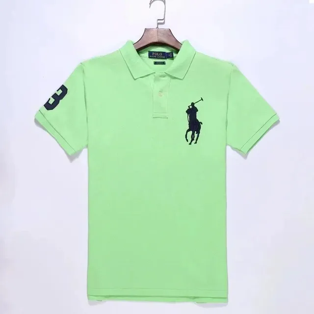 Polo Ralph Lauren Polo Shirt Mint Green with Navy Logo and Number