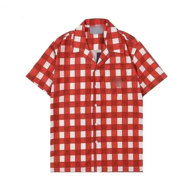 Prada Short-Sleeve Button-Up Shirt Gingham Check