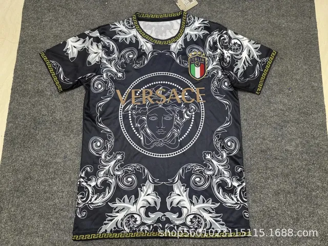 Versace Italy National Team Jersey Baroque Print