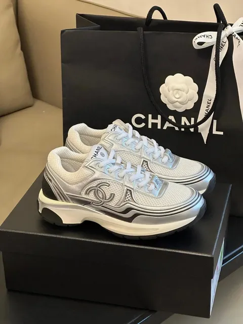 Chanel Trainer Metallic Silver