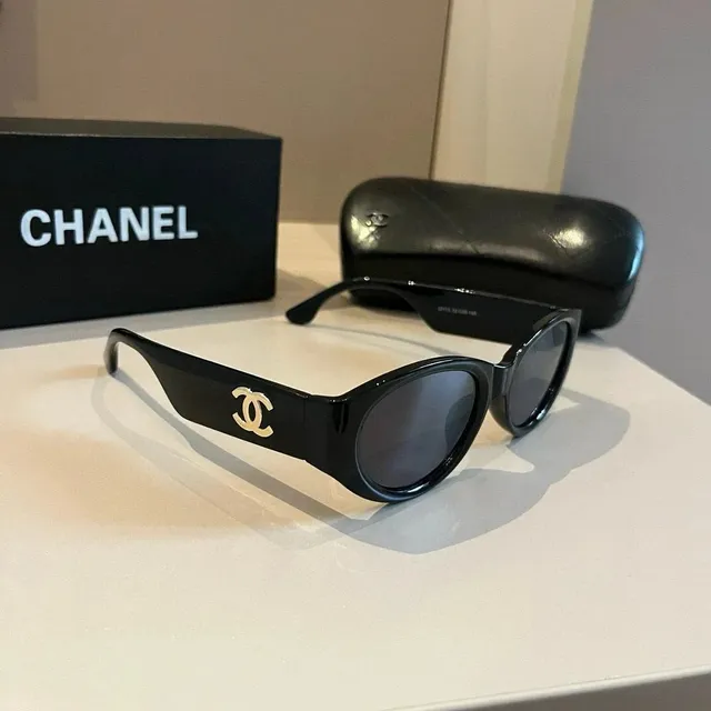 Chanel Sunglasses Gold CC Logo