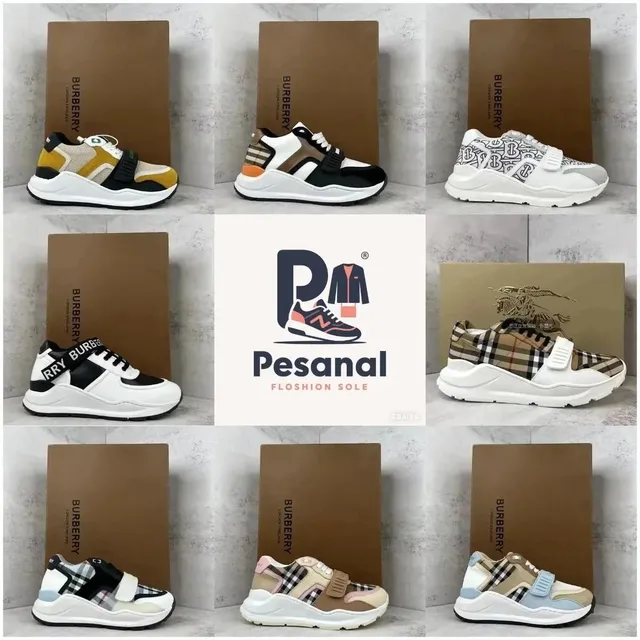 Burberry Chunky Sneaker Check Print & Colorblock