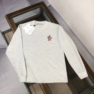 Moncler Long-Sleeve Tee Embroidered Logo