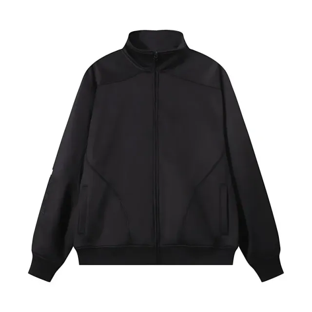 Supreme Zip-Up Track Jacket Solid Black