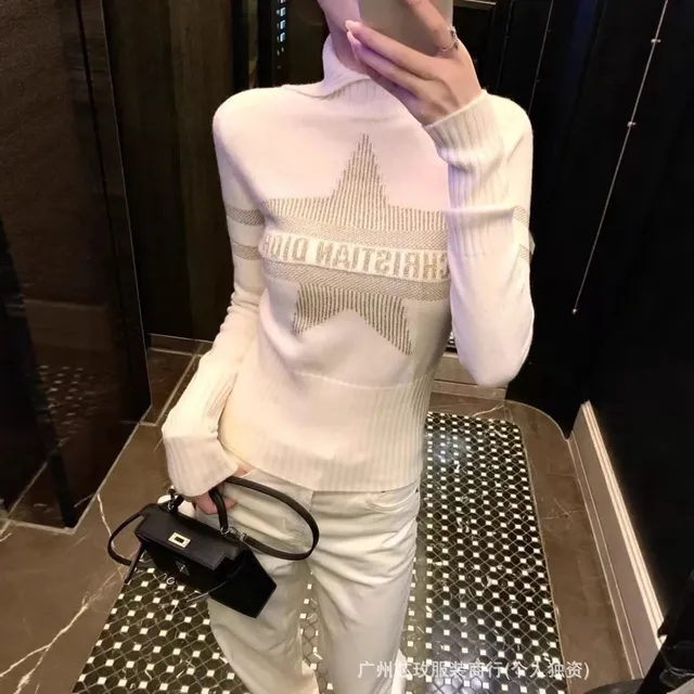 Dior Knit Sweater Star Logo Intarsia
