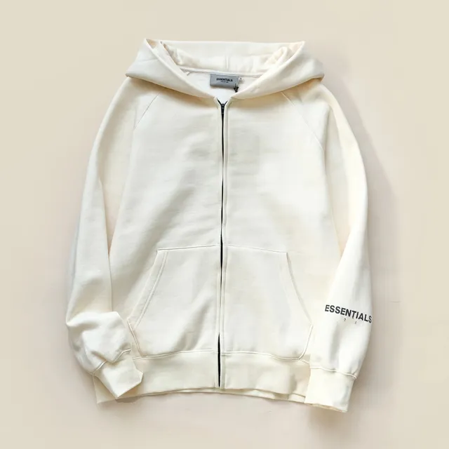 Fear of God Essentials Zip-Up Hoodie Essentials Logo Sleeve