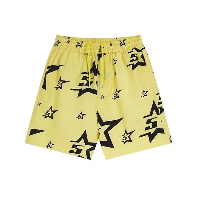 Sp5der Star Print Shorts All-Over Star Logo