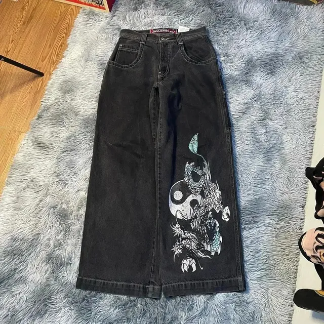 JNCO Wide-Leg Jeans Dragon Yin-Yang Print