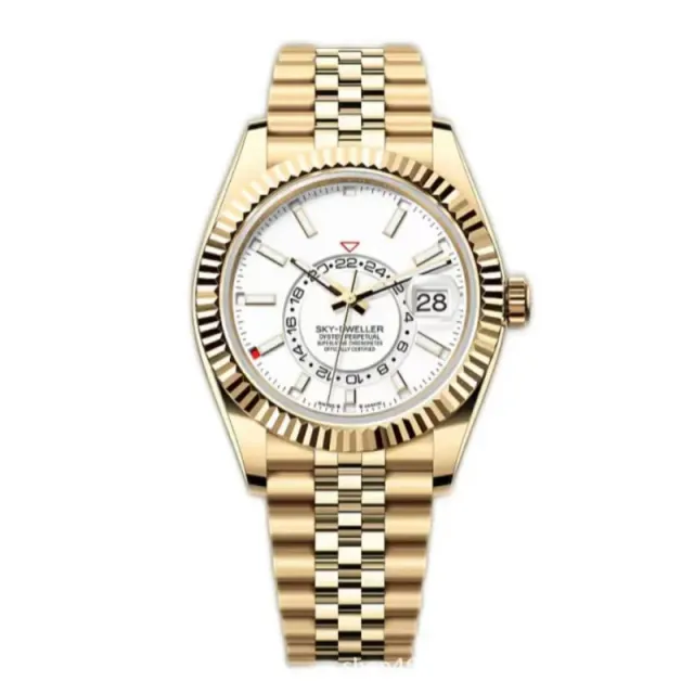 Rolex Sky-Dweller White Dial with Gold Oyster Bracelet