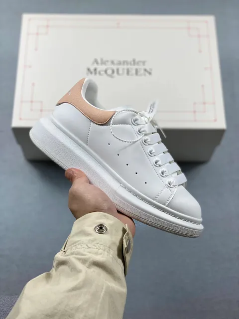 Alexander McQueen Oversized Sneaker White with Beige Heel Tab
