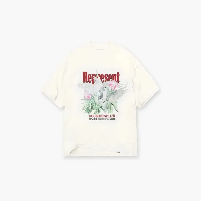 Represent Graphic Tee Dove and Roses Print