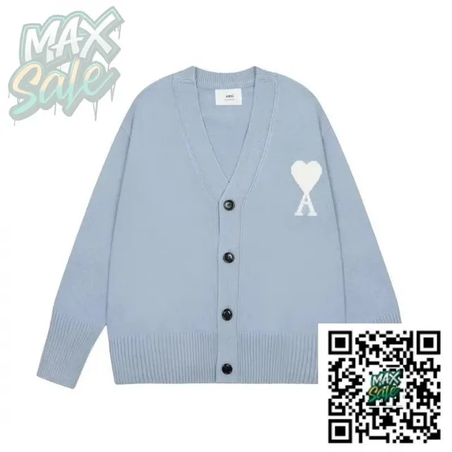 AMI Paris Cardigan Heart Logo